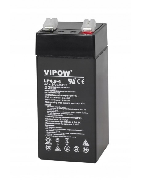 Akumulator żelowy VIPOW 4V 4,9Ah