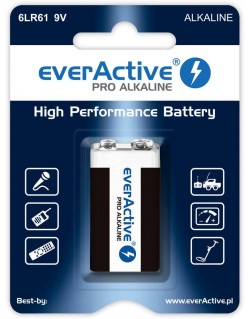 Bateria alkaliczna 6LR61 9V (R9*) everActive Pro - 1 sztuka (blister)