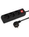 Przedłużacz sieciowy PR-370WSP 3-Gniazda z uziemieniem+wyłącznik 3m czarny 3x1,5mm