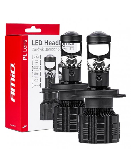 Żarówki samochodowe LED PL Lens soczewka H4