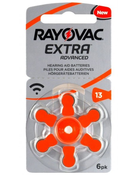 6 x baterie do aparatów słuchowych Rayovac Extra 13
