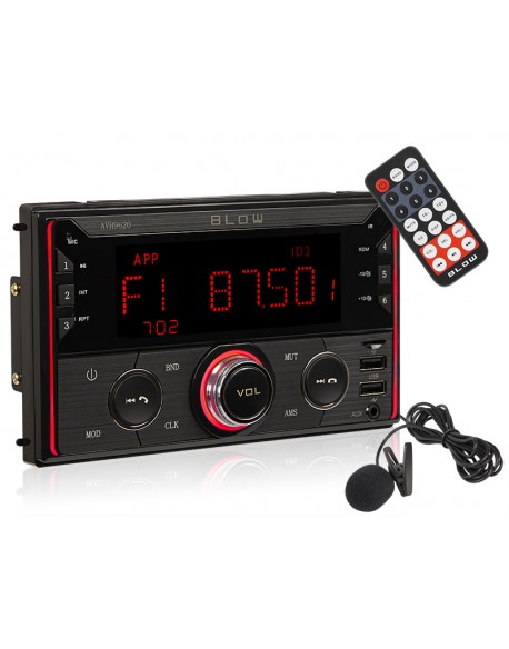 Radio BLOW AVH-9620 2DIN RDS RGB MP3/USB/micro SD/BLUETOOTH