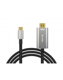 Przyłącze HDMI - USB-C 2m plecionka