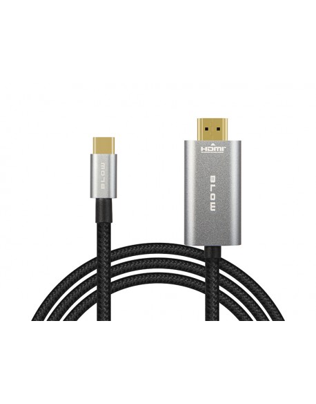 Przyłącze HDMI - USB-C 2m plecionka