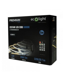 ZESTAW LED 320 COB 24V IP20 6000K /5m/