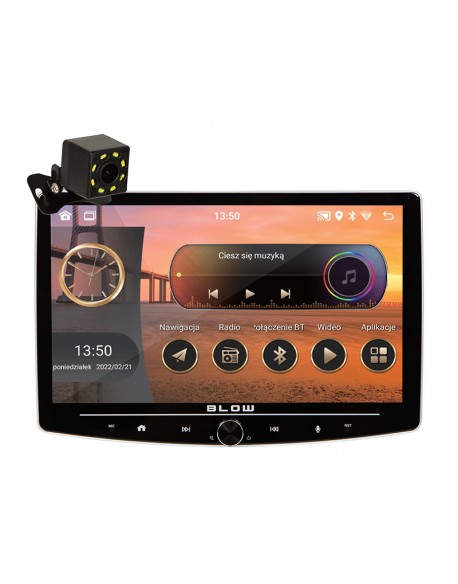 Radio BLOW CP01 1DIN 10" Android/WiFi/GPS/CARPLAY OBROTOWE