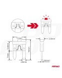 Bezpieczniki samochodowe mini z diodą led 10 szt. AMIO-04340