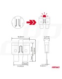 Bezpieczniki samochodowe standard z diodą led 10 szt. AMIO-04341