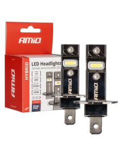 Żarówki samochodowe LED seria HYBRID H3 6000K Canbus 60W AMIO-04113