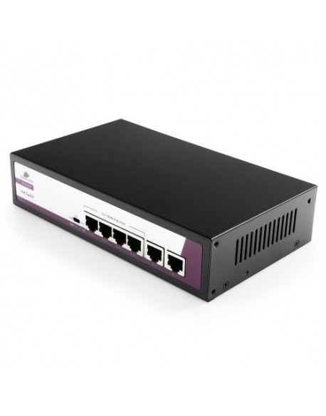 SWITCH 6-portowy 100Mbps POE 65W SP-SF1006P