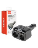 Rozdzielacz rozgałęźnik gniazda zapalniczki 2x USB 1x USB-C 12V 24V + woltomierz
