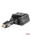 Rozdzielacz rozgałęźnik gniazda zapalniczki 2x USB 1x USB-C 12V 24V + woltomierz