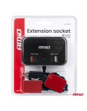 Rozdzielacz gniazda zapalniczki z ładowarką 1x USB-A 1x USB-C QC4.0 12V 24V 120W 80cm