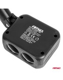 Rozdzielacz gniazda zapalniczki z ładowarką 2x USB-A 1x USB-C 12V 24V 100W 180°