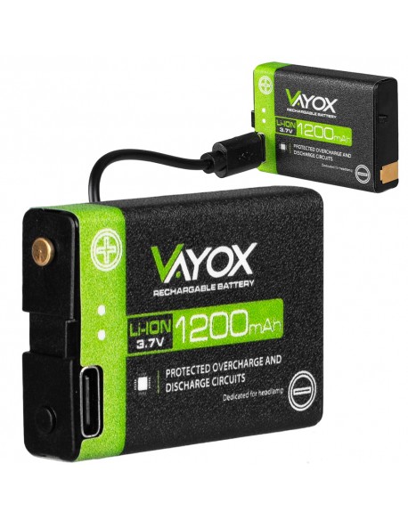 Akumulator 3.7V 1200mAh do latarek czołowych VA0255 Vayox