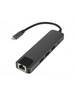 Karta sieciowa USB-C HUB RJ45 + HDMI K-03"