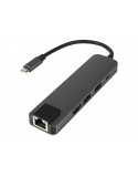 Karta sieciowa USB-C HUB RJ45 + HDMI K-03"