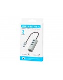 Karta sieciowa USB-C RJ45+3xUSB kabel K-06