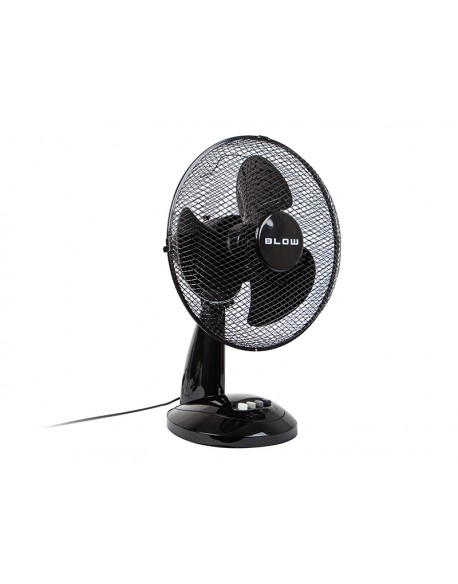 MOCNY WENTYLATOR CICHY WIATRAK BIURKOWY OBROTOWY 3 TRYBY OSCYLACJA 40W 30CM
