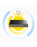 Switch 24x PoE 2x Uplink 300W do kamer IP 250m VLAN SFP FS1026PS1