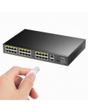 Switch 24x PoE 2x Uplink 300W do kamer IP 250m VLAN SFP FS1026PS1
