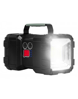 Latarka LED akumulatorowa szperacz dwustronna z funkcją powerbank