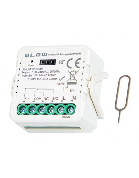 Inteligentny przekaźnik beznapięciowy WiFi TUYA"