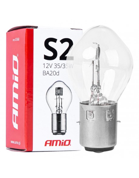 Żarówka halogenowa S2 12V 35/35W BA20d AMIO-03368