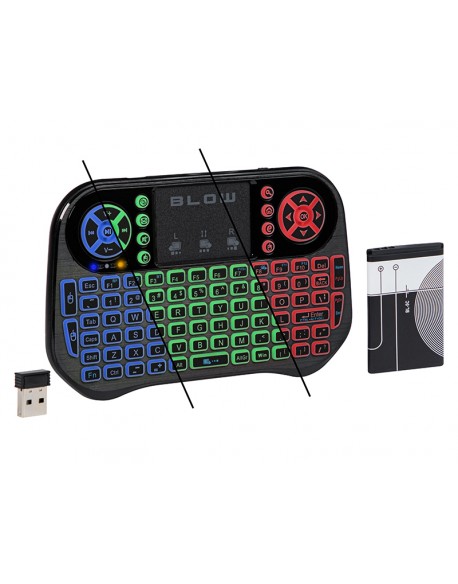 Klawiatura bezprzewodowa 2,4GHz+bluetooth miniKS-6 +touchpad