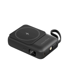 POWERBANK indukcyjny Kruger&Matz 10000 mAh magnetyczny z kablem czarny