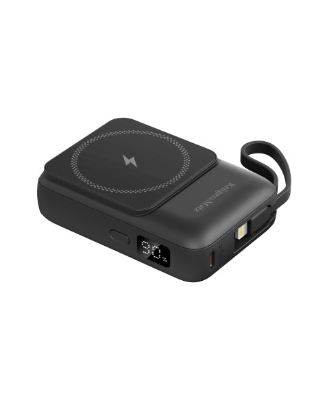 POWERBANK indukcyjny Kruger&Matz 10000 mAh magnetyczny z kablem czarny