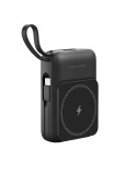 POWERBANK indukcyjny Kruger&Matz 10000 mAh magnetyczny z kablem czarny