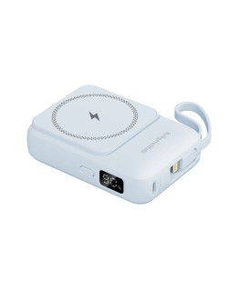 POWERBANK indukcyjny Kruger&Matz 10000 mAh magnetyczny z kablem niebieski