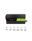 Przetwornica napięcia Green Cell PowerInverter LCD 12 V 500W/1000W Przetwornica samochodowa z wyświetlaczem - czysty sinus