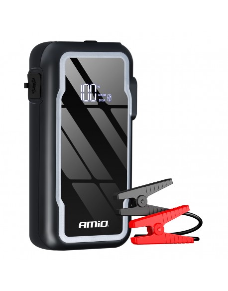 Urządzenie rozruchowe 3w1 booster powerbank latarka LED 12V 12Ah 1600A AMIO-04678