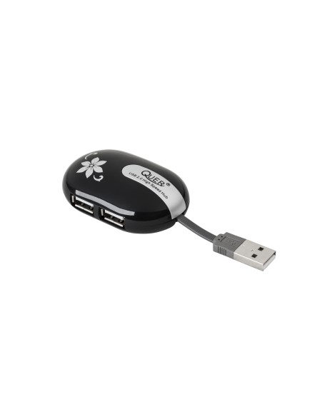 HUB USB 4 portowy H306 Quer czarny
