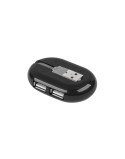 HUB USB 4 portowy H306 Quer czarny
