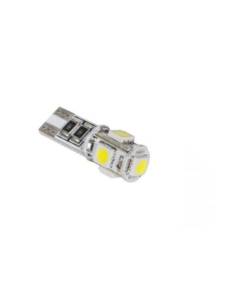 Żarówka samochodowa LED T10 (Canbus) - 5x SMD5050, biała