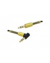 Kabel Jack 3,5mm-Jack 3,5mm wtyk kątowy, 1m.