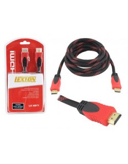 Kabel HDMI - HDMI wersja 1.4V, 3m, czerwony.