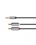 Kabel jack 3.5 wtyk stereo - 2RCA 3m Kruger&Matz Basic