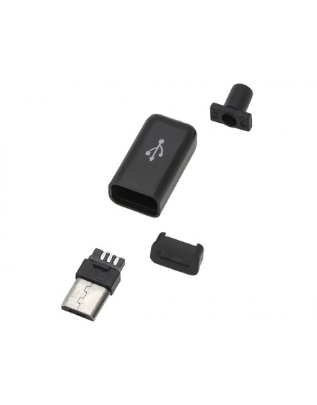 Wtyk micro USB typ B montowany na kabel