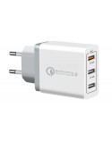 Ładowarka sieciowa Quick Charge 3.0 + 2x USB 2.4A szara VA0001 Vayox