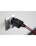 Ładowarka sieciowa USB Quick Charge 3.0 + USB 2.4A czarna VA0007 Vayox