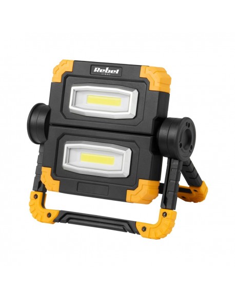 Reflektor akumulatorowy REBEL 20W z kablem USB 65000K