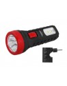 Latarka ręczna 4-LED+2-SMD TS-1129, czarna.