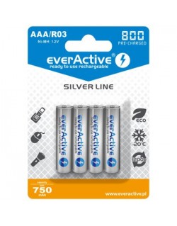 Akumulatorki everActive Ni-MH R03 AAA 800 mAh Silver Line
