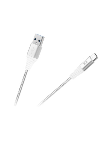 Kabel USB - USB typu C REBEL 50 cm biały