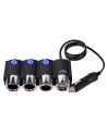 Rozgałęźnik gniazda zapalniczki - 3 gniazda + 2 x USB VA0008 VAYOX