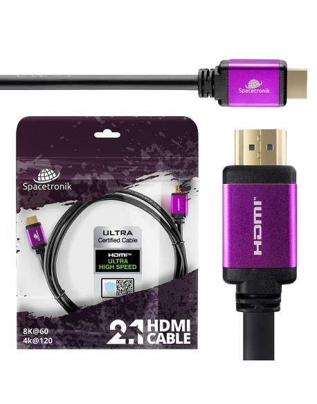 Certyfikowany Kabel HDMI 2.1 8K Spacetronik SH-SPR020 2m